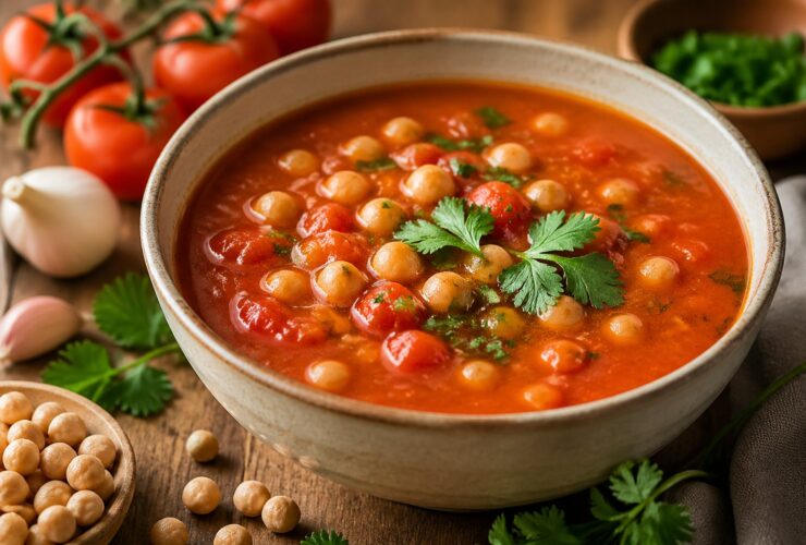 Chickpea Tomato Soup Recipe