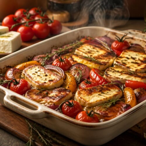 Hairy Bikers Halloumi Tray Bake Recipe