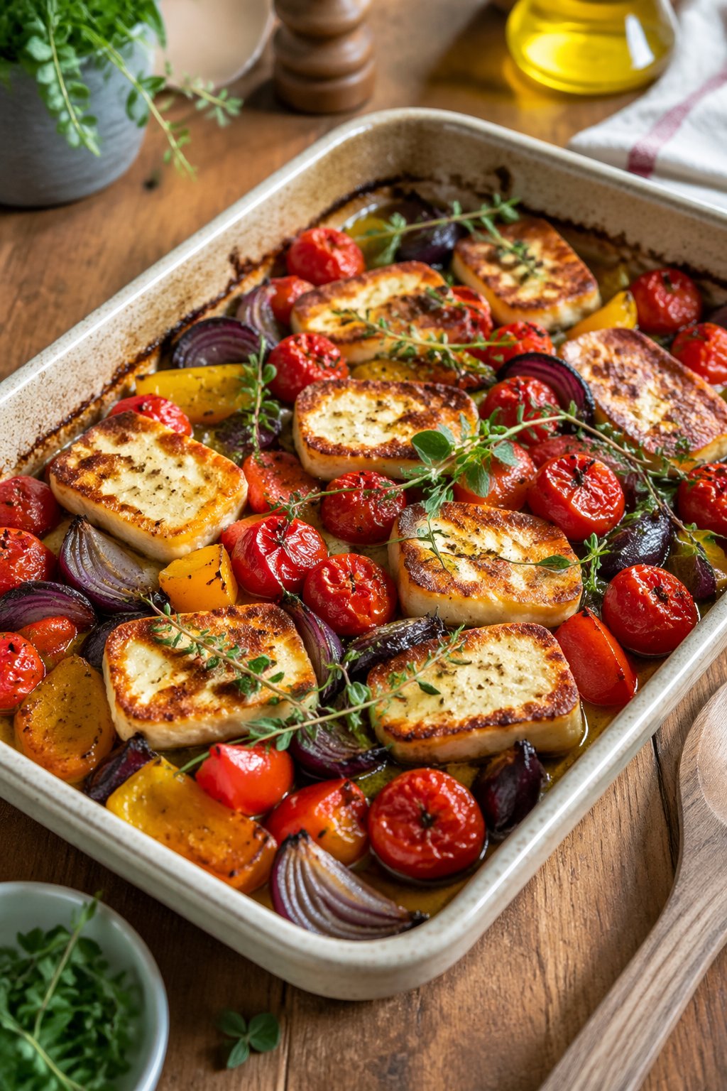 Hairy Bikers Halloumi Tray Bake