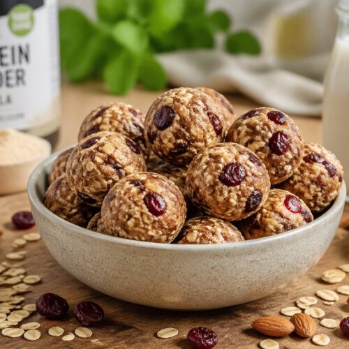 High Protein Cranberry Energy Balls Recipe