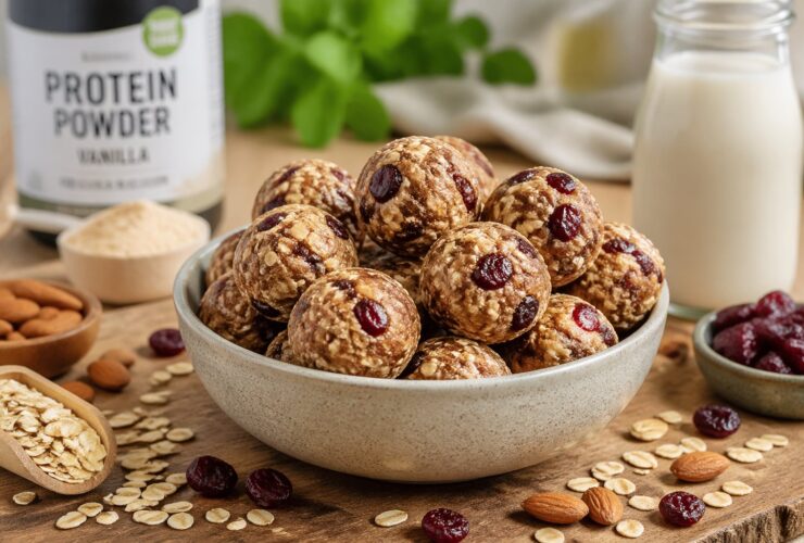 High Protein Cranberry Energy Balls Recipe