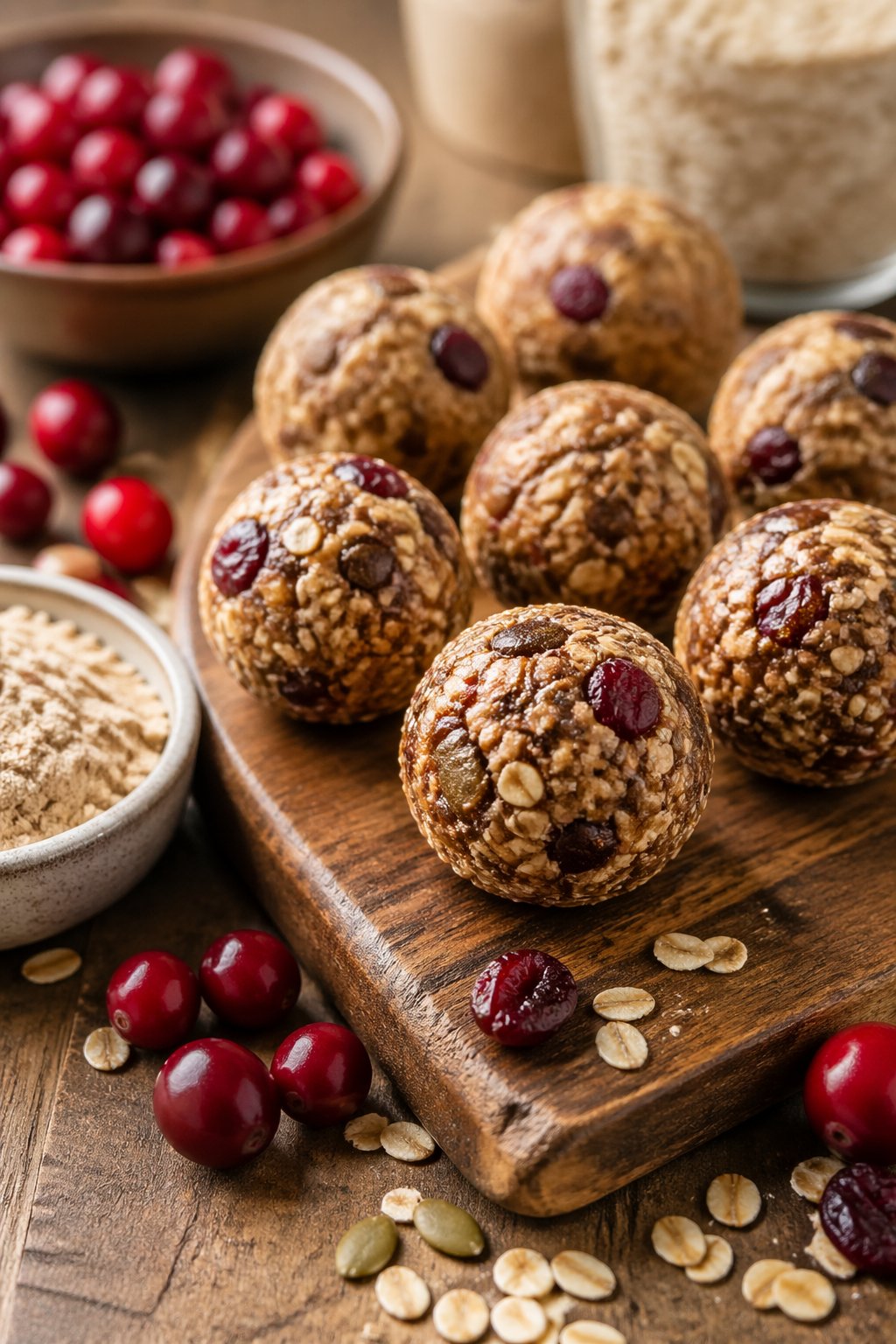 High Protein Cranberry Energy Balls
