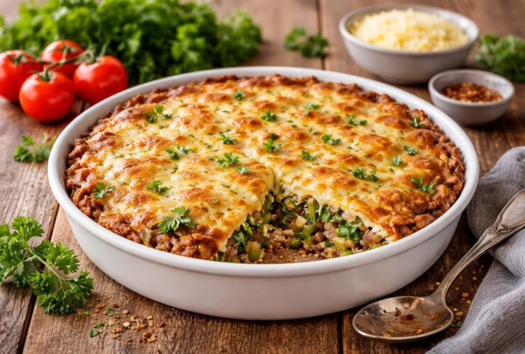 Optavia Lean And Green Cheeseburger Pie Recipe