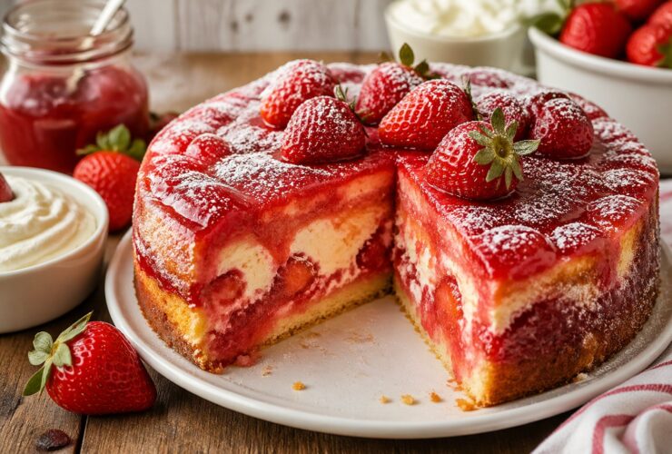 Strawberry Earthquake Cake Recipe